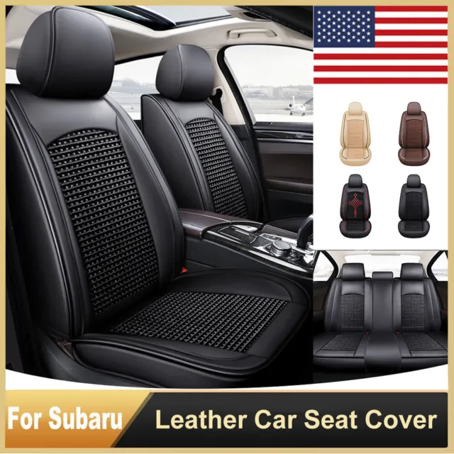 Leather Car Seat Covers Full Set/Front Cushion Accessories For Subaru Breathable