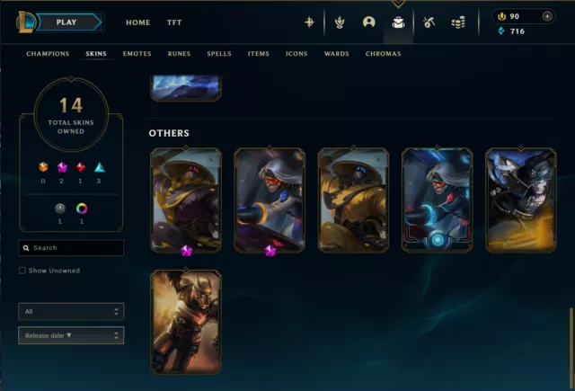 League of Legends Account EUW / All Pax Skins Gold II