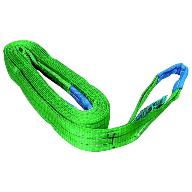 Nastro di sollevamento 2 tonnellate 2 strati verde 2 m largo entrambi i lati con passanti 2000B2M Kerbl