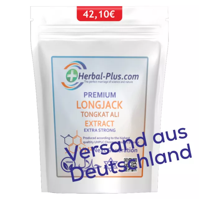 Long Jack TongkaAli - Herbal-Plus - 120 Kapseln - 200:1 Extrakt - hochdosiert