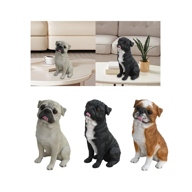 Statue de Chien, Sculpture D'animaux, Figurines de Chien, Carlin En Résine,
