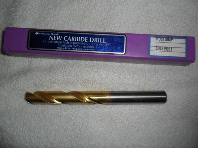 13.0 Mm Solid Carbide 2 Flute Jobber Length Drill Bit By Sumitomo