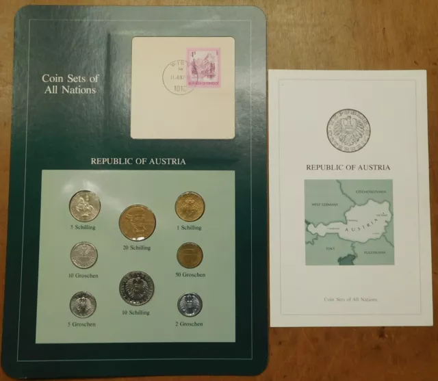 Coin Sets of All Nations Austria 1982 UNC 8 coin set