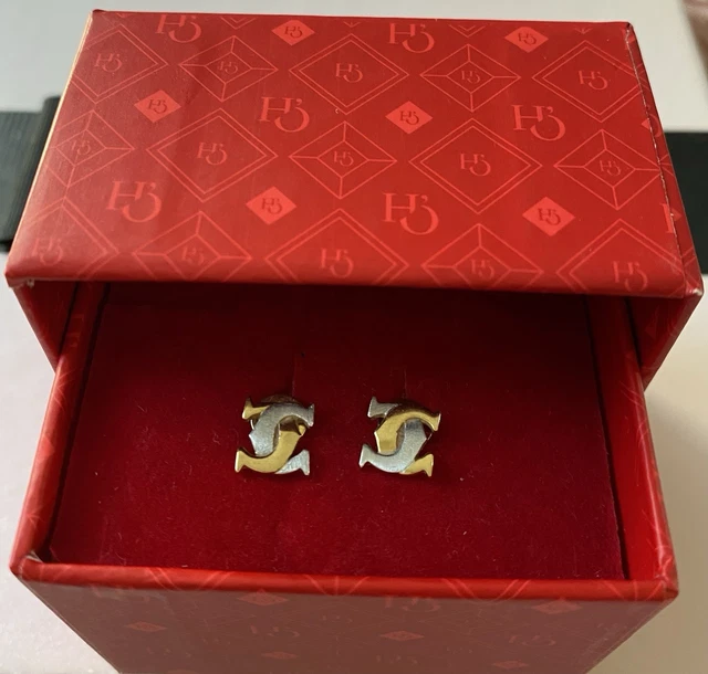 Boucles D'oreilles Créoles En Or Jaune 18 Carats, Diamètre 2.8 Cm, Occasion