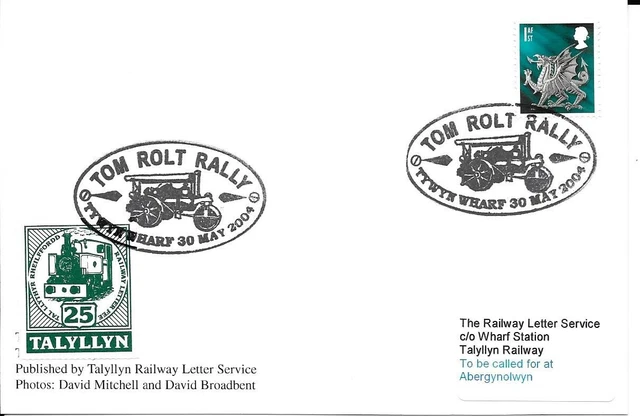 2004 Talyllyn Railway Postcard With Railway Letter Stamp - Tom Rolt Rally