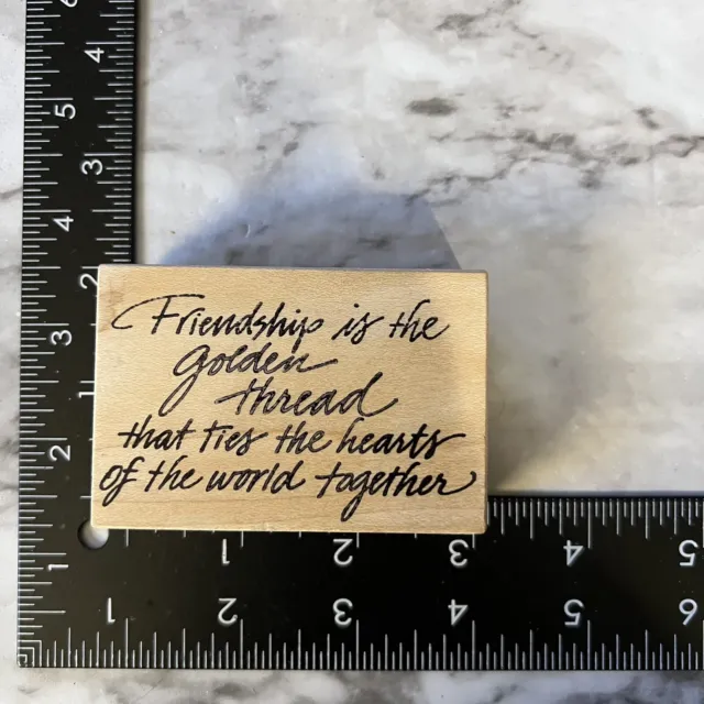 Rubber Stamp Friendship is the Golden Thread That Ties Hearts of world Together