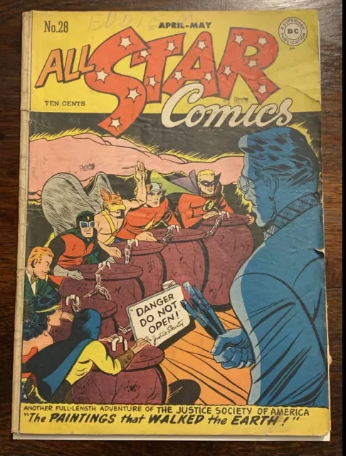 🟨 All Star Comics #28 DC Wonder Woman Green Lantern Flash Hawkman JSA 1946 🟥