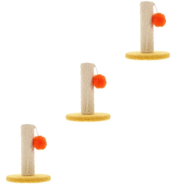 3 PCS Wooden Board Cat Pet Toy Kitten Scratching Post Toys for Cats
