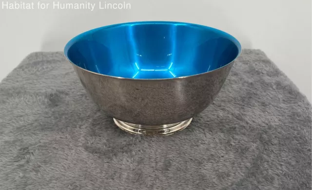 Vintage Paul Revere Reproduction WM. A. Rogers Silver Serving Bowl-Blue-8"x8"