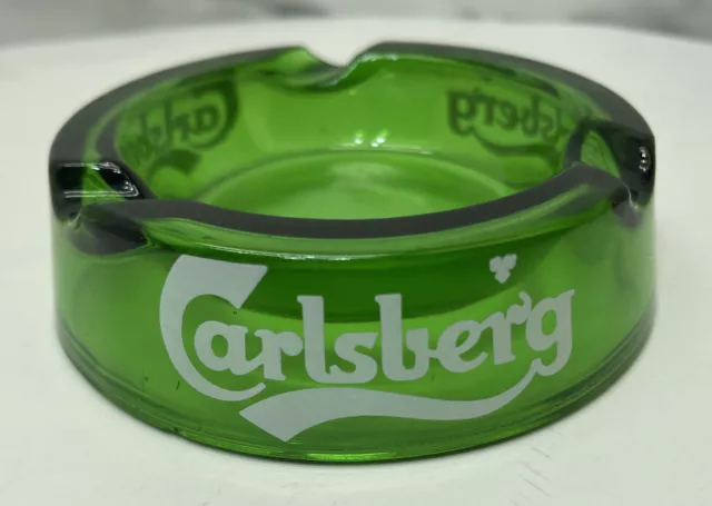 Carlsberg Germany Brewery Glass Ashtray. Beer bar