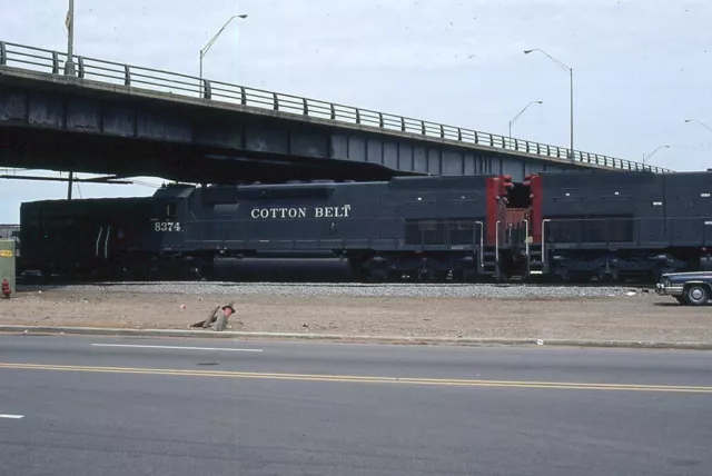 Railroad Slide - Cotton Belt SSW #8374 SD40 Locomotive Cicero Illinois 1981 IL 2
