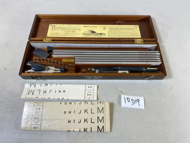 K&E LEROY KUEFFEL & Easer Co. Lettering drafting set Machine 1950 vintage  10D19 £398.92 - PicClick UK