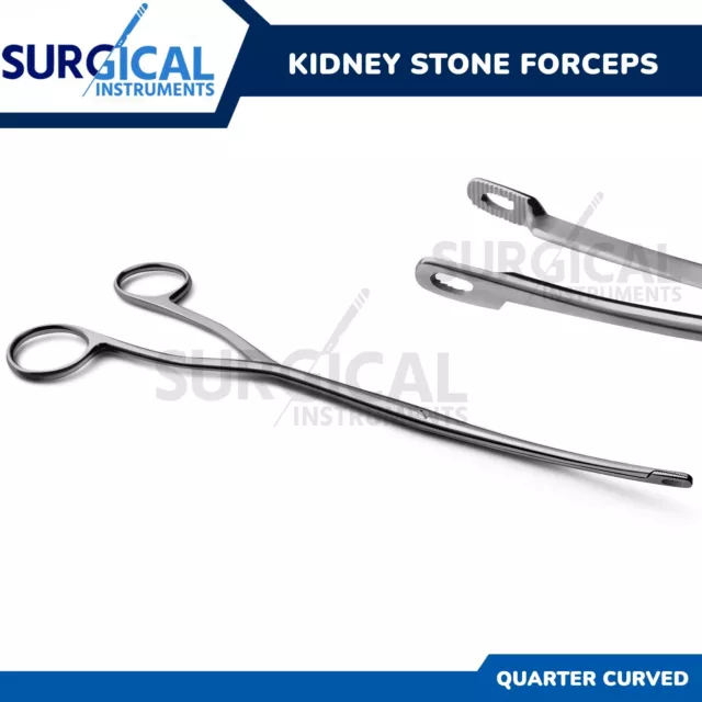 Randall Kidney Stone Forceps Quarter Curved Surgical & Veterinary Instruments