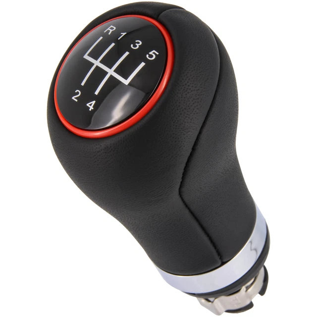 Audi A4 B8 DoLED, Pomello Del Cambio, Telaio Cromato, Cucitura Rossa, 5 Marce, Per Aste Del Cambio Da 23 Mm, Compatibile Con Golf 4 Bora Pomello Cambio Led Rosso - Foto 7