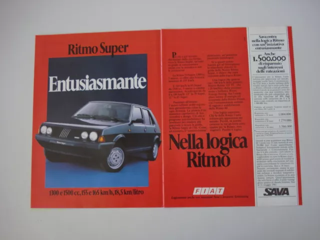 advertising Pubblicità 1983 FIAT RITMO SUPER