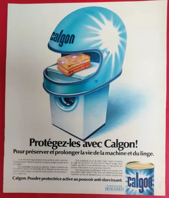 Publicité de presse: CALGON protection de la Machine à Laver et du Linge  1976