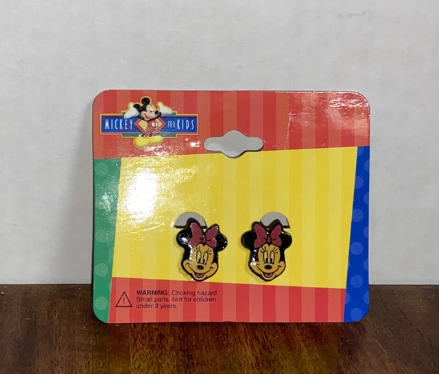 Minnie Mouse Clip Earrings NOS Vintage Mickey for Kids Ages 3 & Up