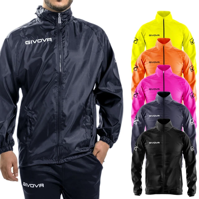 Giubbotto Uomo Donna Givova Rain Giacca Unisex K way AntiPioggia Vento Running