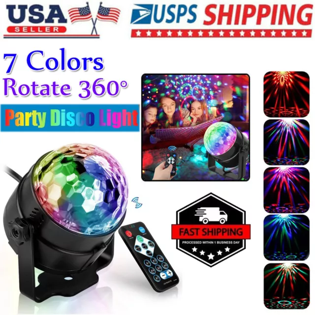 Disco Party Light Strobe DJ Ball Sound Activated Bulb LED Rotating Night Lamp