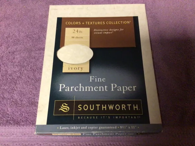 Southworth Specialty Parchment Ivory Paper - 8 1/2 x 11 in 24 lb Bond  Parchment 100 per Package