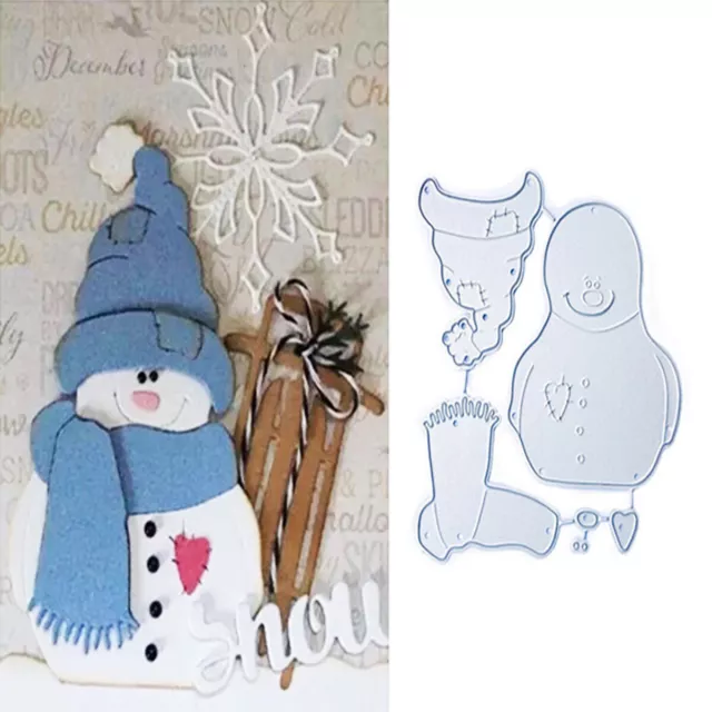 Snowman Metal Cutting Dies Scrapbooking Embossing Stencils DIY Paper Card Gift