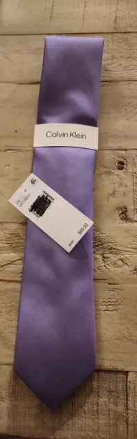 CALVIN KLEIN MEN'S Silk Blend Tie ~ Lavender ~ Micro Texture ~ MSRP ...