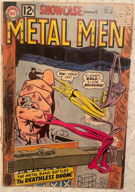 Showcase #39, G-, Early Metal Men appearance, Silver-Age DC, 1962