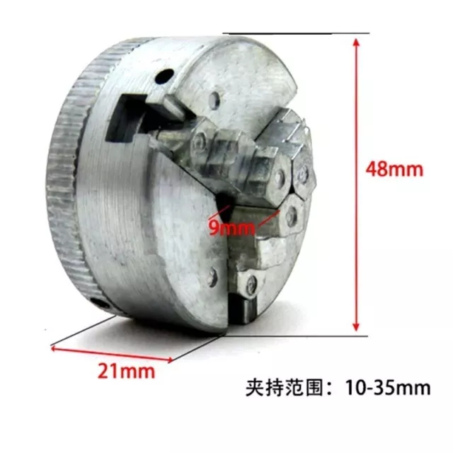 Mini Drill Chuck,Z011 Metal 4 Jaws Manual Lathe Chuck Clamp HCS,Self-Centering