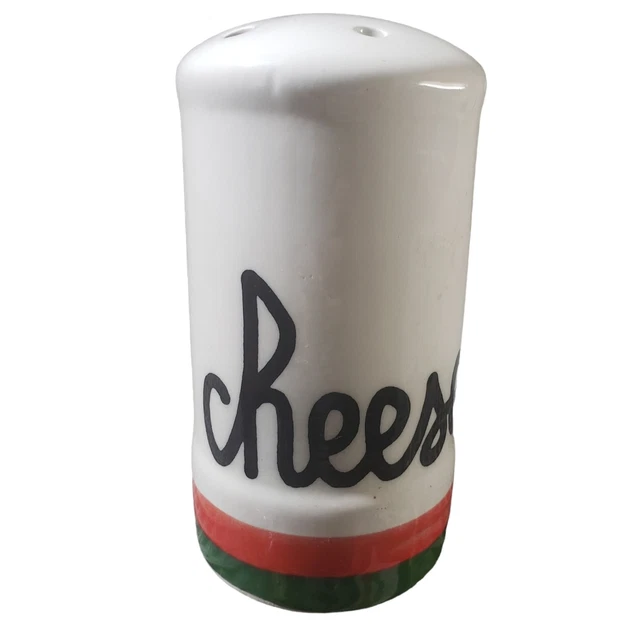 Vintage Parmesan Cheese Shaker Italy Italian Colors Theme LARGE with Stopper GUC