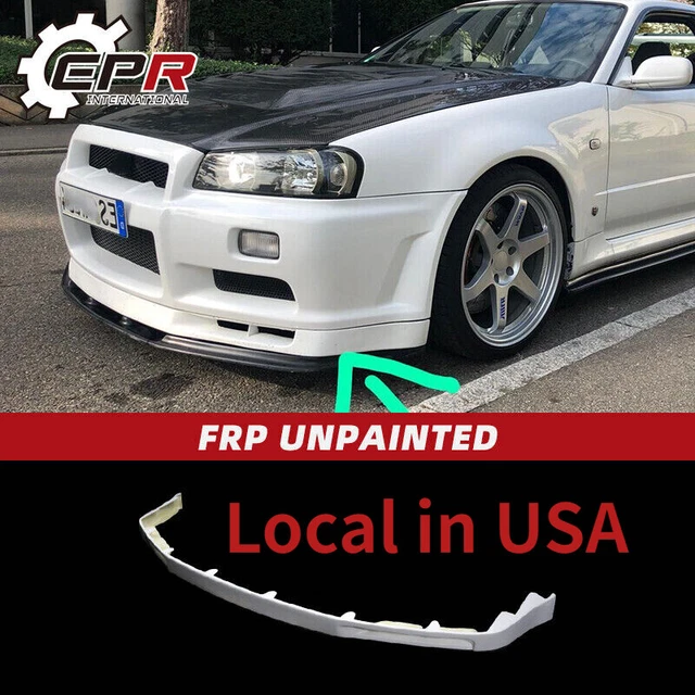 For Nissan Skyline R34 GTR FRP Unpainted OE Standard Bumper Front Middle Lip For Nissan Skyline R34 GTR FRP Unpainted OE Standard Bumper Front Middle Lip