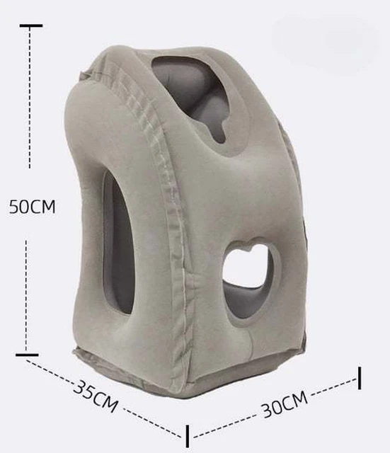 Inflatable Travel Sleeping Pillow Portable Chin Support Rest Airplane Plane Car 8