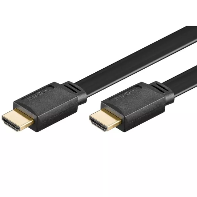 HDMI Kabel Premium Qualität 3D HD FullHD UHD 4K vergoldete Stecker flache dünne