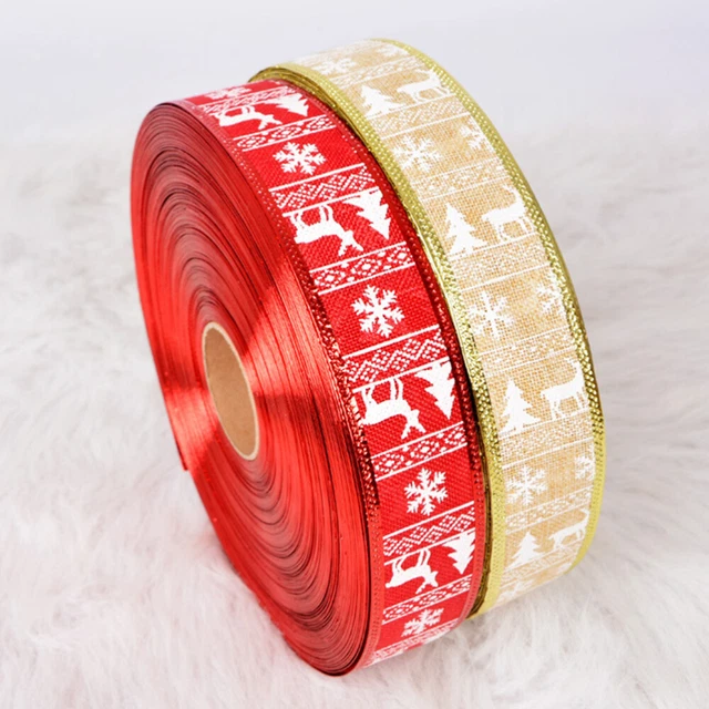 6 pcs Weihnachten Druck Band Urlaub Weihnachten Haar Bögen Band 12