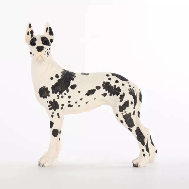 Great Dane Figurine Hand Painted Collectible Statue Harlequin