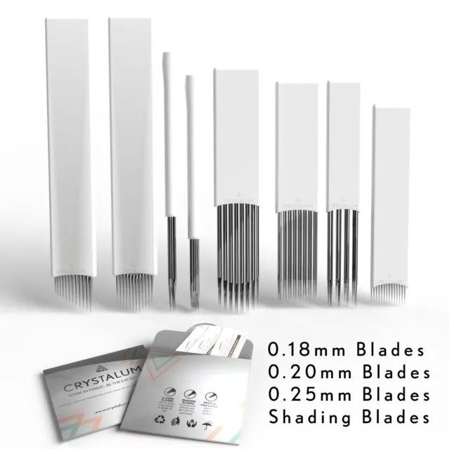 Microblading Blades Shading Needles Eyebrow Tattoo Curved Manual  CRYSTALUM®