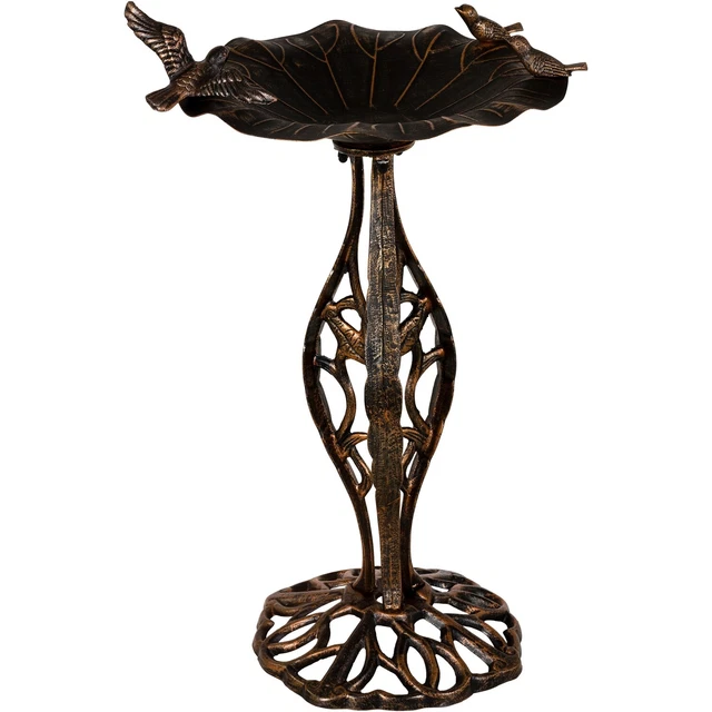 Nostalgische große Vogeltränke Gusseisen Bronze Garten Deko
