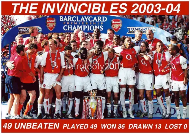 Arsenal FC 2003-04 The Invincibles Unbeaten Season Dennis Bergkamp Thierry Henry