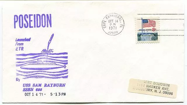 1971 POSEIDON Submarine Launch from ETR USS Sam Rayburn - Cape Canaveral NASA