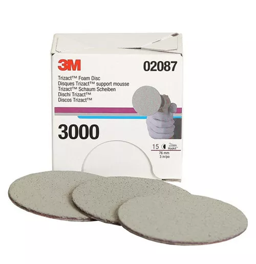 15Pcs For 3M 02087 Trizact Hookit 3 Inch P3000 Grit Foam Disc Automotive