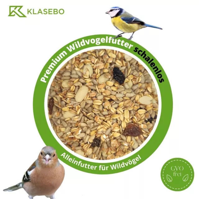 20 kg Premium Wildvogelfutter schalenlos Vogelfutter Streufutter Fettfutter