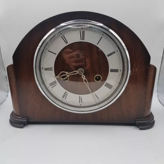 Vintage Smiths Enfield Striking Mantle Clock in Working Order 1950s