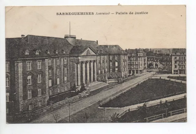 SARREGUEMINES Saargemund Moselle CPA 57 palais de justice carte taxée 2 timbres