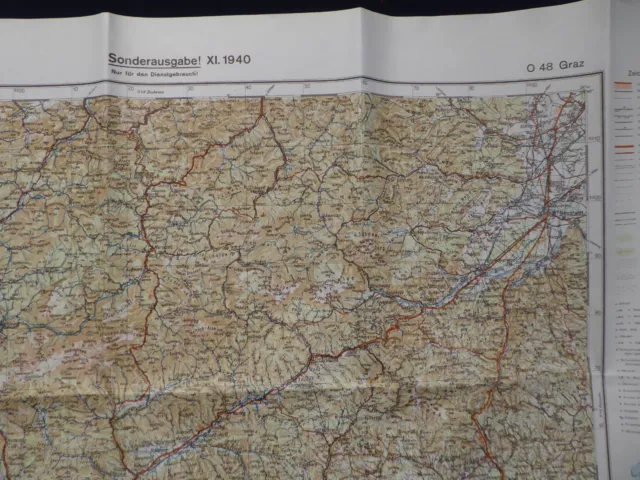 Landkarte von Mitteleuropa 1:300 000, O 48 Graz, Neunkirchen, Bruck, 1945 2