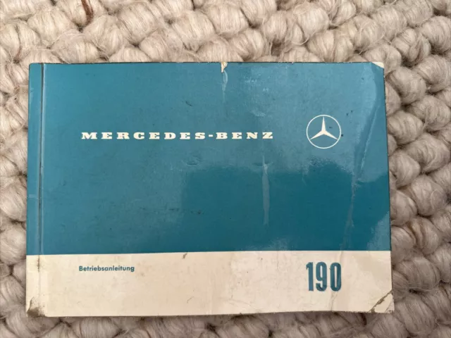 Mercedes-Benz 190 Heckflosse W110 - Betriebsanleitung ca. 1965 Deutsch