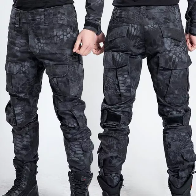 2023 Men Military Army Combat Trousers Cargo Tactical Airsoft Work Camo Pants