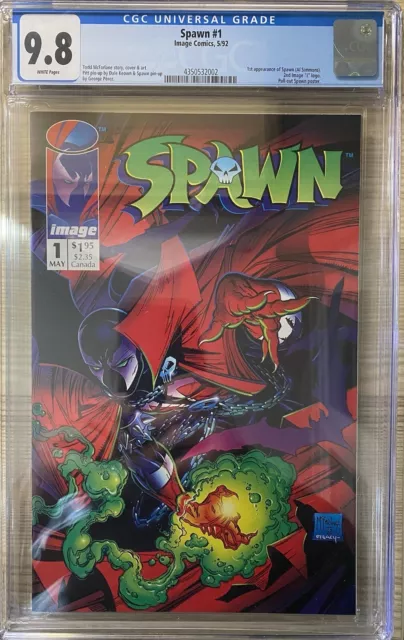 Spawn #1 CGC 9.8 1st Appear of Spawn Al Simmons Todd McFarlane 1992 Image Comics