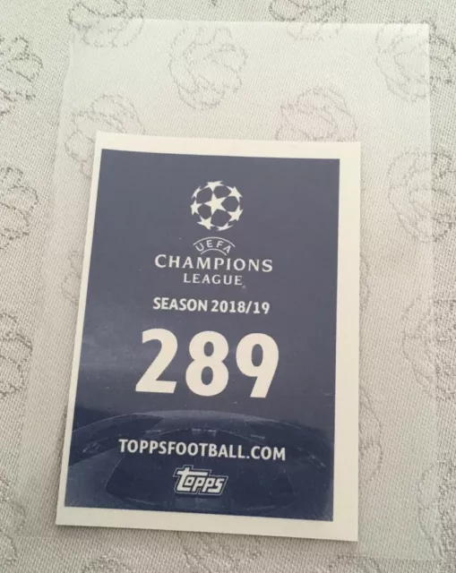 IMAGE STICKER n°289 MAILLOT SHIRT INTER MILAN TOPPS CHAMPIONS LEAGUE 2018 2019 2