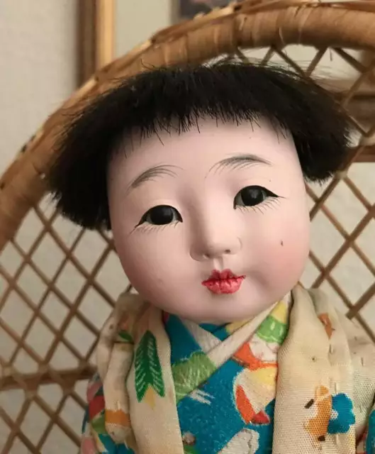 Vintage Antique Japanese Ichimatsu gofun  Boy doll