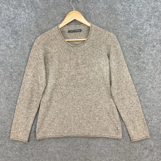 Elemente Clemente Womens Top Size 0 Small Khaki Yak Hair Wool Long Sleeve J19825