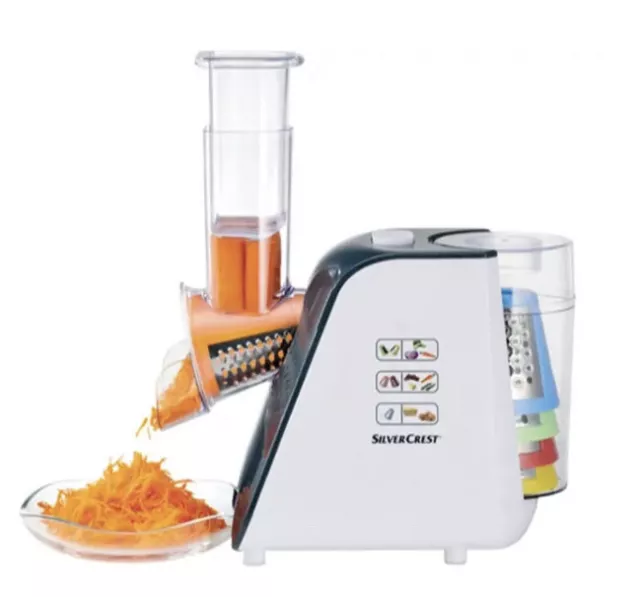 SilverCrest Electric Grater 5in1 Salad Slicer Fruit Cutter Vegetable Cheese Etc